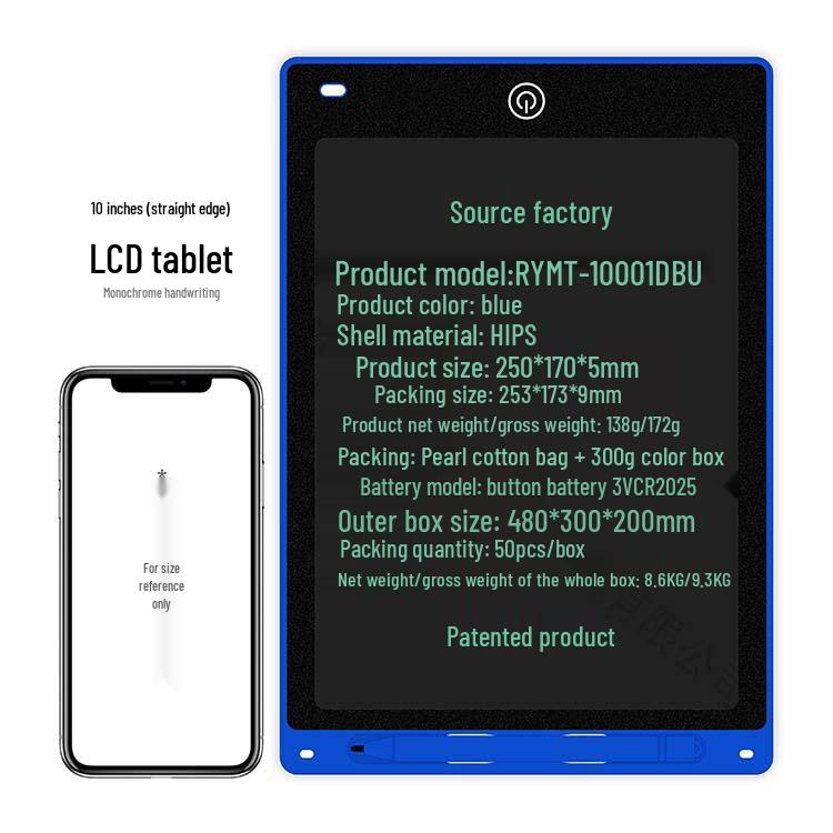 LCD Writing Tablet: 8.5/10/12 Inch Electronic Drawing & Painting Board for Kids - Hand-drawn & Blackboard Style.