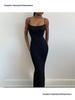 Women's Summer Sleeveless High-Waist Slim Fit Spaghetti Strap Maxi Dress