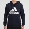 Adidas Logo Print Sports Pullover Hoodie Men Hoodie Dark-Blue GC7342