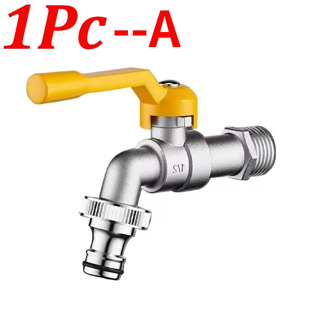 1-4pcs 4/6'' Garden Hose Brass Tap Faucet One Into Two Out 4 Points All Copper Faucet for Outdoor Garden Balcony Hose Connector
