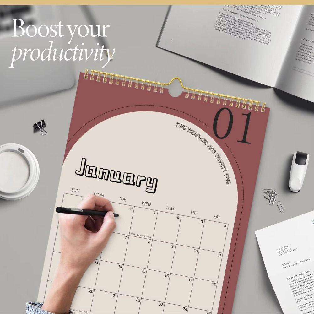 English Monthly Wall Calendar 18 Months Calendar Planner  Home Decoration