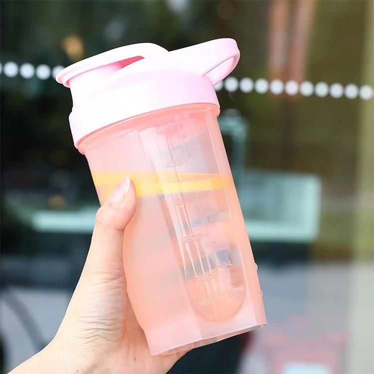 Shake Cup Sports Fitness Water Bottle Milkshake Cup Sports Plastic Water Cup Creative Plastic Drinking Cup Protein Powder Cup