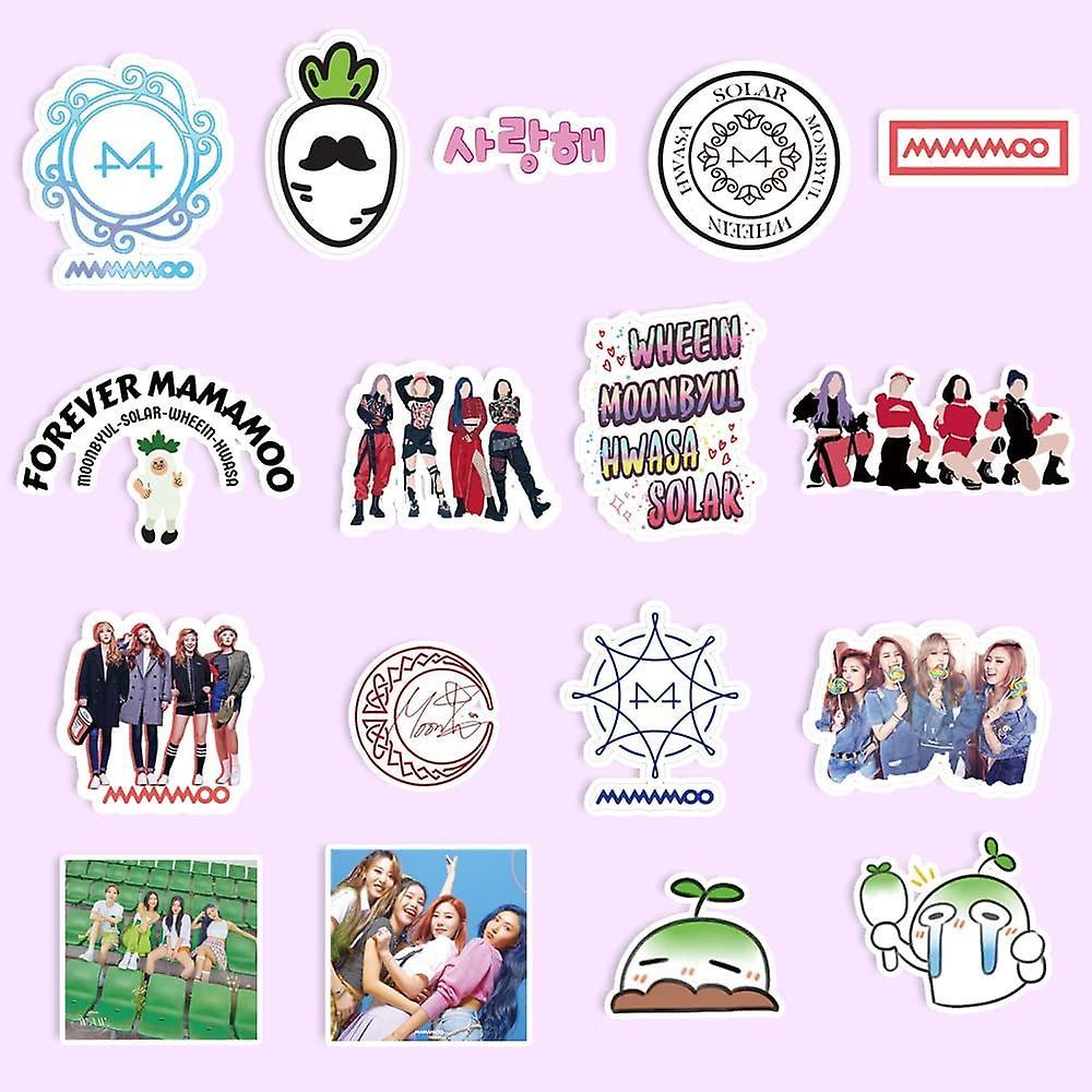 MAMAMOO Sticker Pack 100Pcs MAMAMOO Cartoon Sticker The Best Sticker Waterproof Vinyl Sticker for Fans MAMAMOO Sticker
