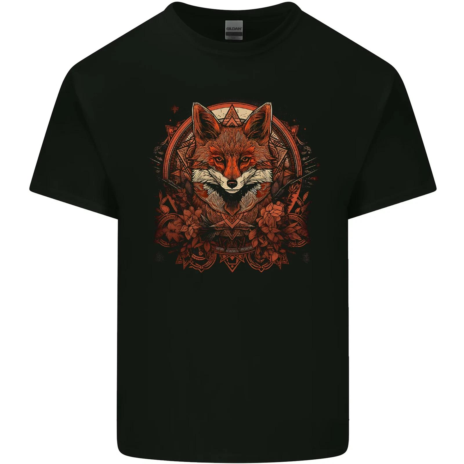 An Ornate Polygon Fantasy Fox Kids T-Shirt Childrens 3XL