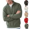 Men's Half Zip Sweatshirt with Stand Collar Knit Casual Pullover for Fall Winter