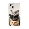 Three Kittens Cute Girl Transparent Case Iphone17/16pro Soft Case Apple 15 Fine Hole All-inclusive Mobile Phone Case
