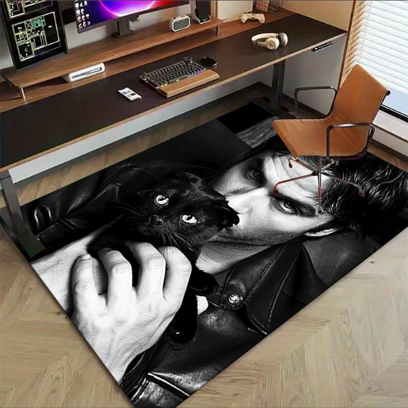 Dark Cat Connection Carpet For Playroom Bedroom Living Room Sofa Home Decorkids Game Area Rug Nonslip Floor Mat
