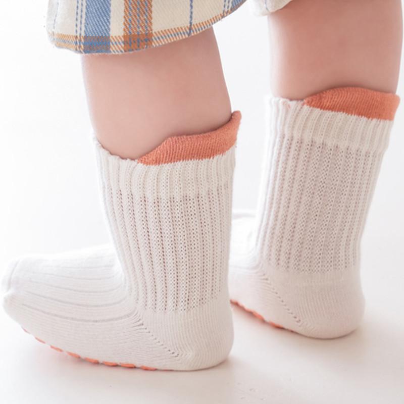 Lawadka 3 Paar/Los Baumwolle Kinder Socken Für Mädchen Jungen Einfarbig Kinder Junge Mädchen Socken Rutschfest 0-5T Lässig Baby Kleinkind Socke