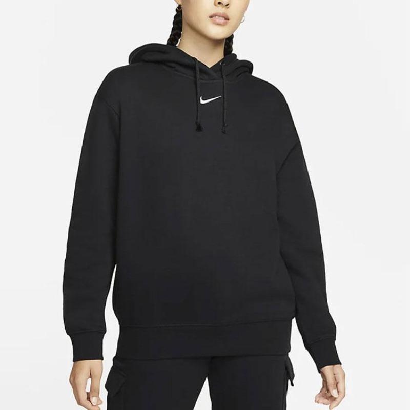 Nike Sport Casual Pullover Fleece Hoodie Women Tops Black DJ7669-010