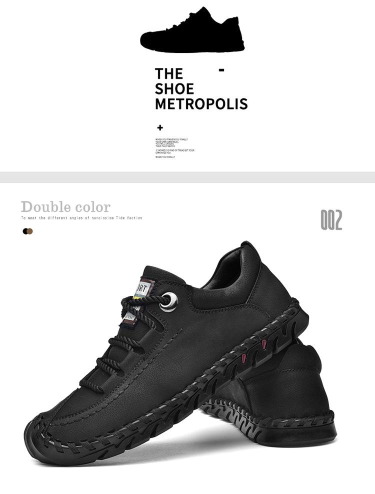 2026 Men's Lightweight Handmade Leather Casual Shoes: Trendy, Fashionable Design