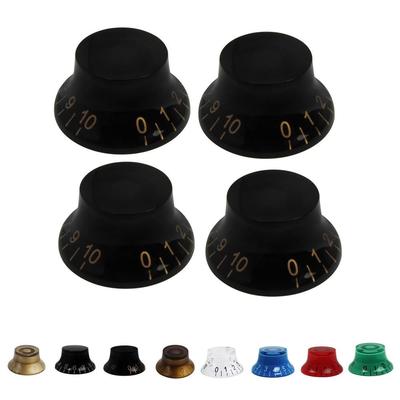 NEW 4pcs Top Hat Electric Guitar Knobs Tone Volume Control Knobs Button Caps 18-Splines for LP SG Guitar Parts