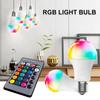 220V E27 LED Bulb Lights 5W 10W 15W Spotlight Bulb Changeable Colorful LED Smart Lamp With IR Remote Control Home Bar Decor