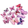 12PC 3D Butterflies Wall Stickers Multicolor Double-Layer Butterfly Magnet Wall Stickers Fridage Decals For Wedding Home Decor