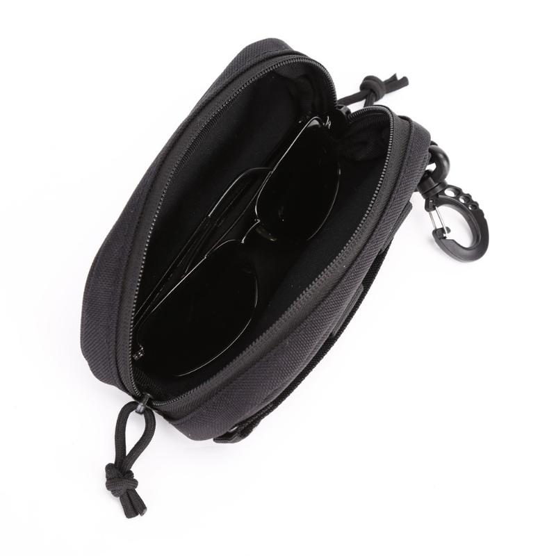 Molle Brillenetui Jagd Stoßfest Schutzbrillenetui Tragbar Outdoor Sonnenbrillenetui - 1000D Nylon