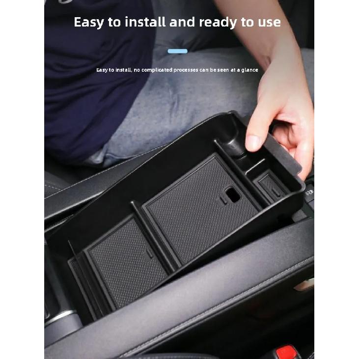 For Toyota Highlander XU70 2020~2023 Hybrid Car Center Console ABS Plastic Organizer Tray Armrest Hidden Storage Box Accessories