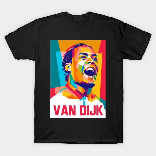 

Men Black Print T-shirt Van Dijk T-Shirt No-Cut Transfer Paper Print Cotton Tshirt 3XL чорний