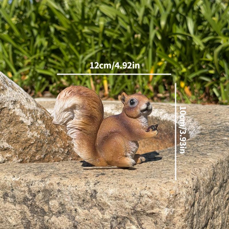 Outdoor Squirrel Sculpture for Garden, Lawn, and Tree Decor