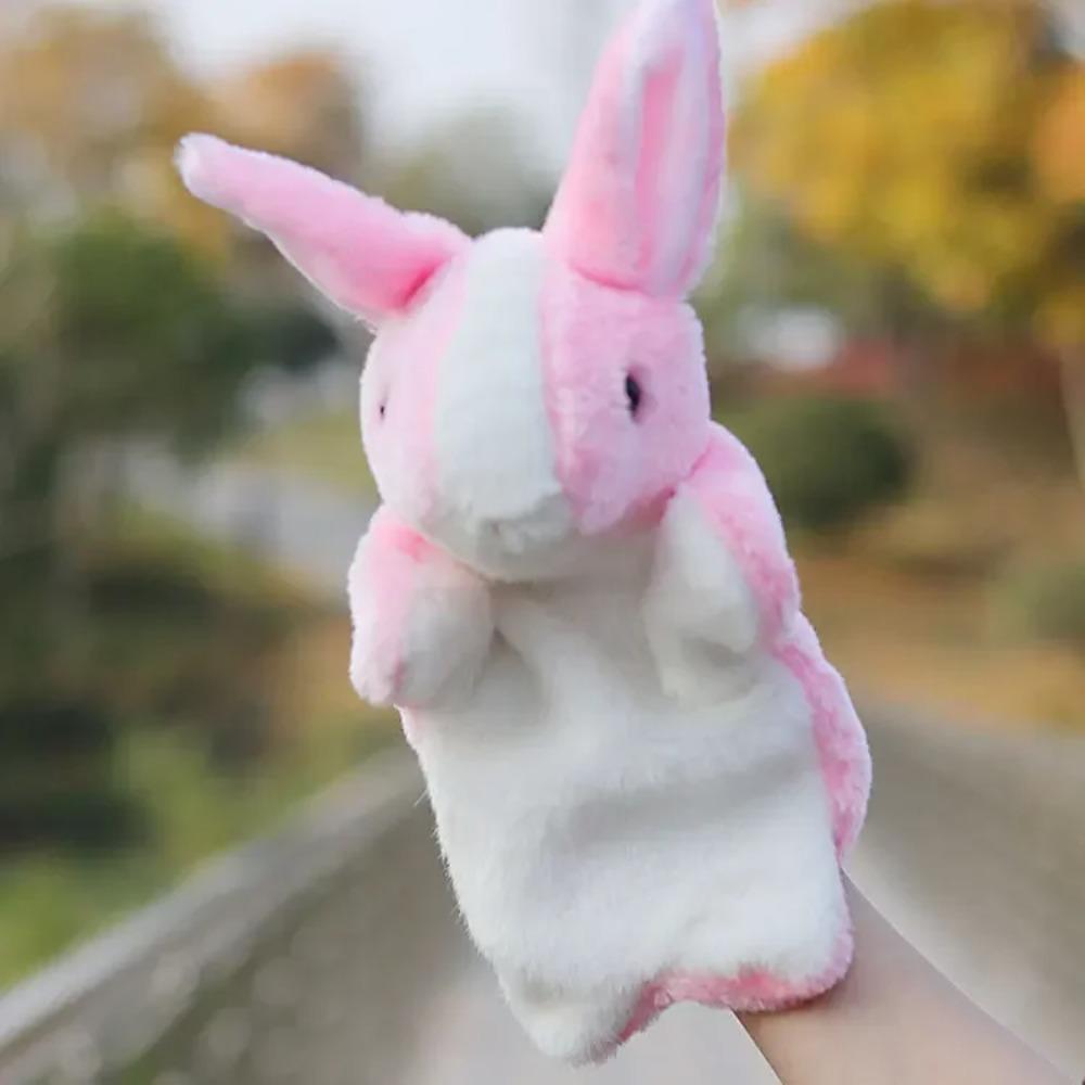 25cm Cute Animals Hand Puppet Plush Fidget Toys Kawaii Stuffed Dolls Lion Elephant Dinosaur Monkey Simulator Game Children Gifts