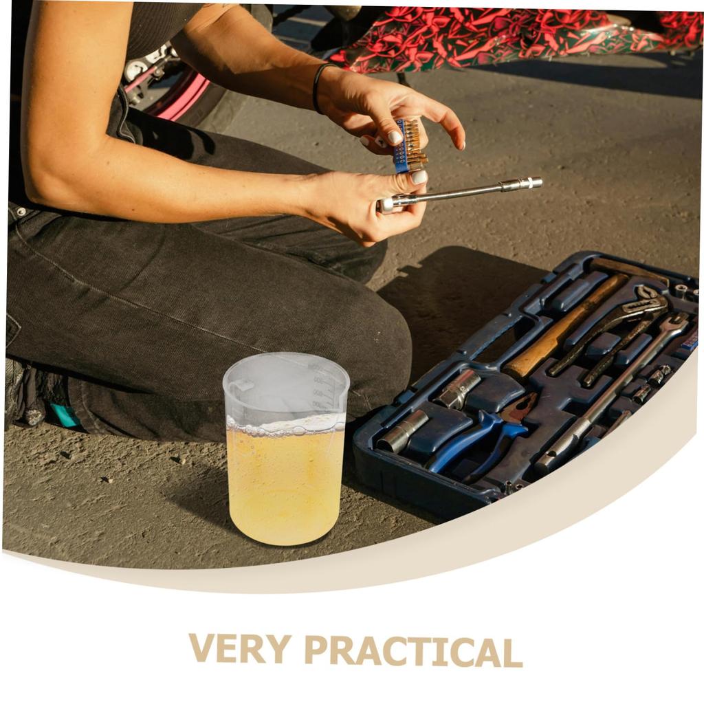 FUNNETOYU Large Capacity Measuring Cup with Precision Scale Resistant Pitcher Multi-Purpose Measuring Cup for Car Machinery Work