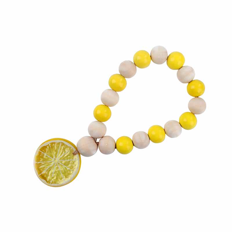 

Деревянная гирлянда из бусин с лимонной подвеской Фермерский дом Деревенский Кантри Настенное украшение Бохо Кисточка Плетеная кисточка Настенные подвесные украшения