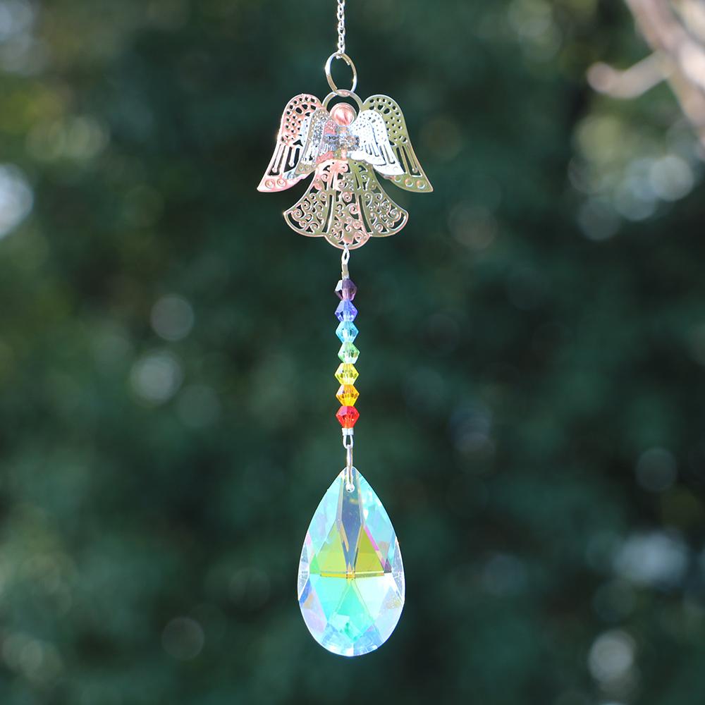 Angel Crystal Suncatchers Window Sun Catchers Rainbow Maker Hanging Crystal Prisms Pendant Home Garden Ornament