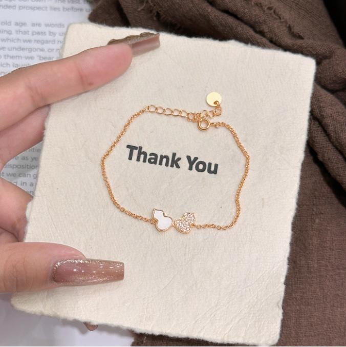 

Popular full diamond double gourd bracelet niche simple bracelet bracelet