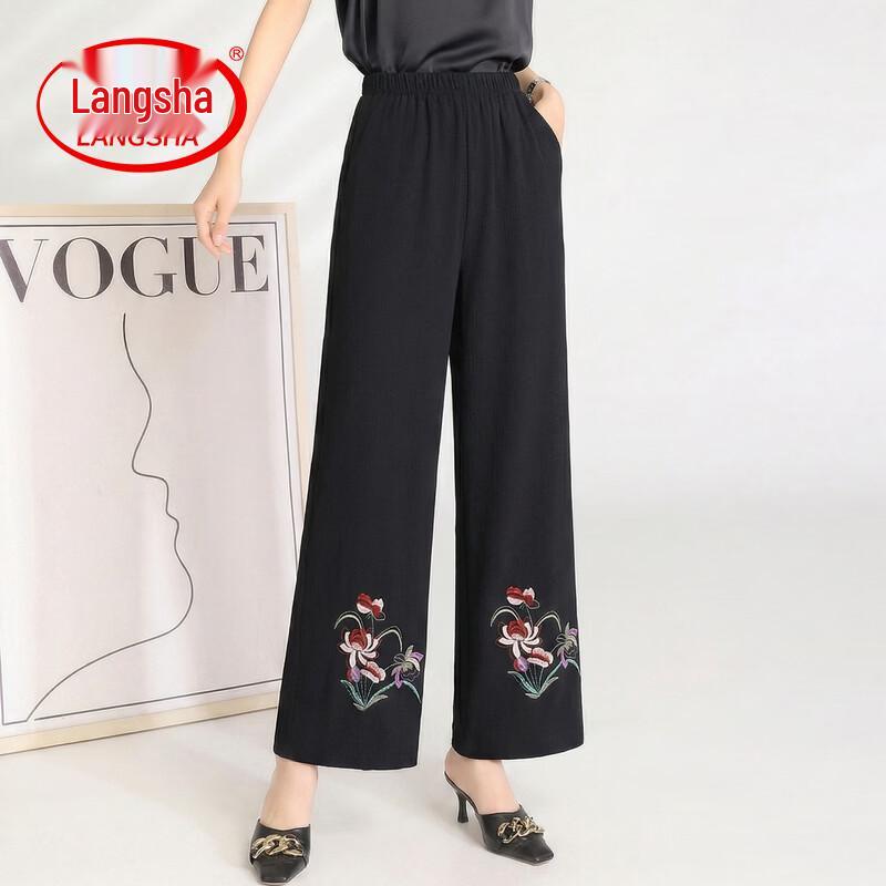 LangSha Women s Plus Size Summer Casual Pants 2XL