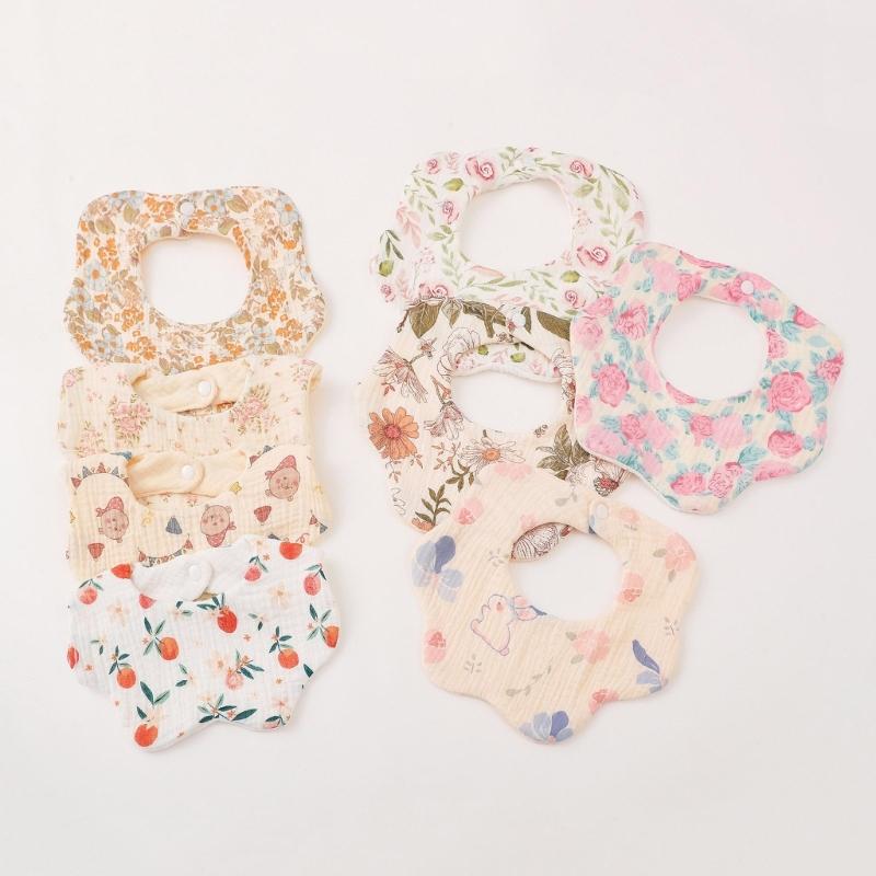 6-lagiges Lätzchen für Neugeborene Sabberlätzchen Baumwolle Spucktuch Weich & Atmungsaktiv Zahnungslätzchen für Säuglinge Baby Fütterungstuch