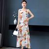 Stijlvolle en comfortabele spaghettibandjes katoenen jurk met bloemenprint voor dames in de zomer