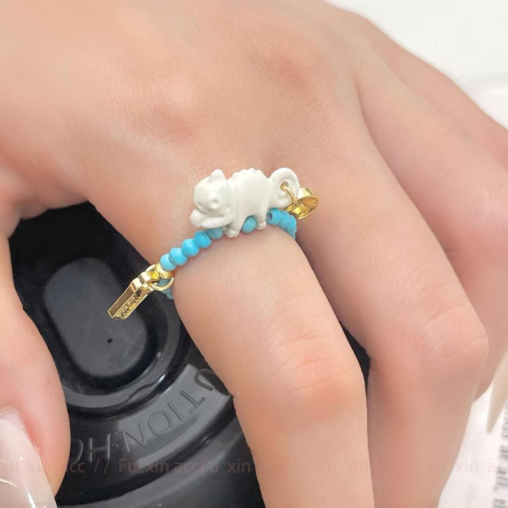 Chameleon Fortune Lover Enamel Braided Bracelet with Gold Swallow Beast Design