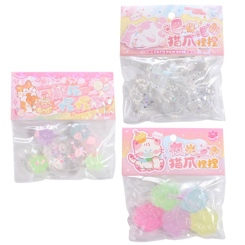 

Silicone Luminous Cat Paw Squeeze Toy Kneading Cat Paw PinchToy Kids Tricky Doll Style A