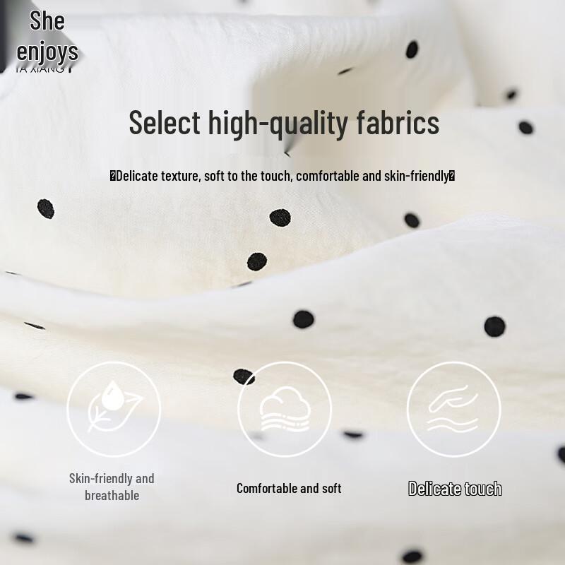 Elegant High-Waist Polka Dot A-Line Skirt