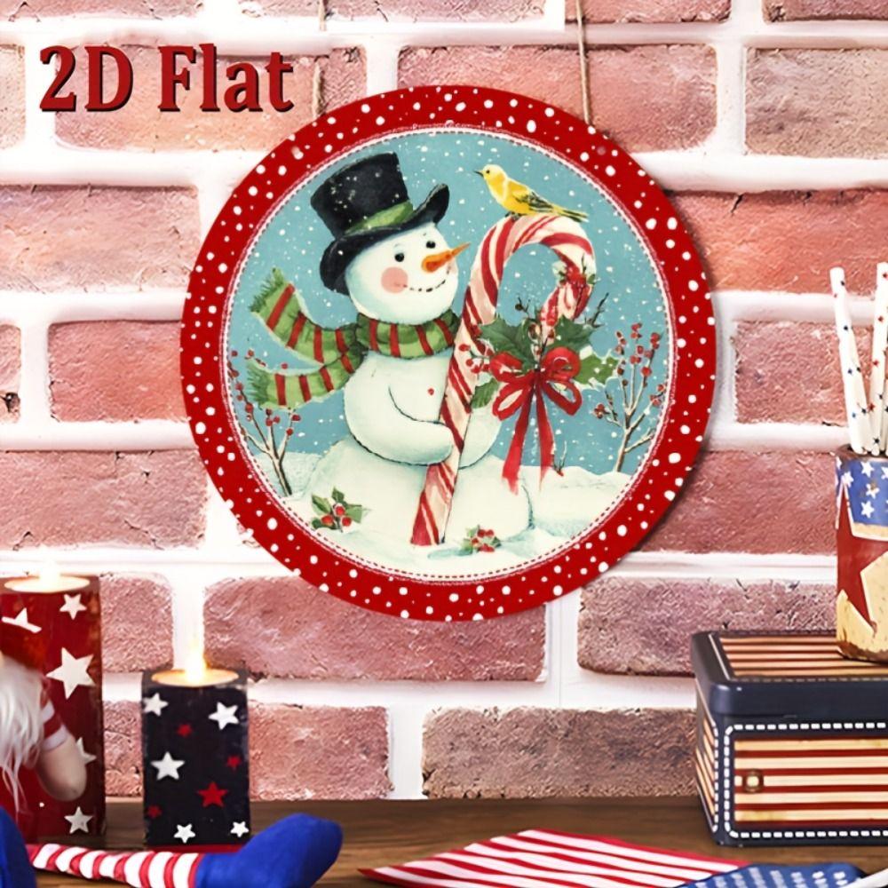 Vintage Metal Sign Blue Deer Merry Christmas Retro Tin Plate Wall Decor Home Holiday Gift 20 Cm