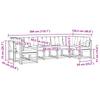 Outdoor Sofa Set with Cushions 7 pcs Natural and Black