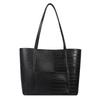 Stylish Retro Fashion Black Tote Bag For Women Large Capacity For Commuting