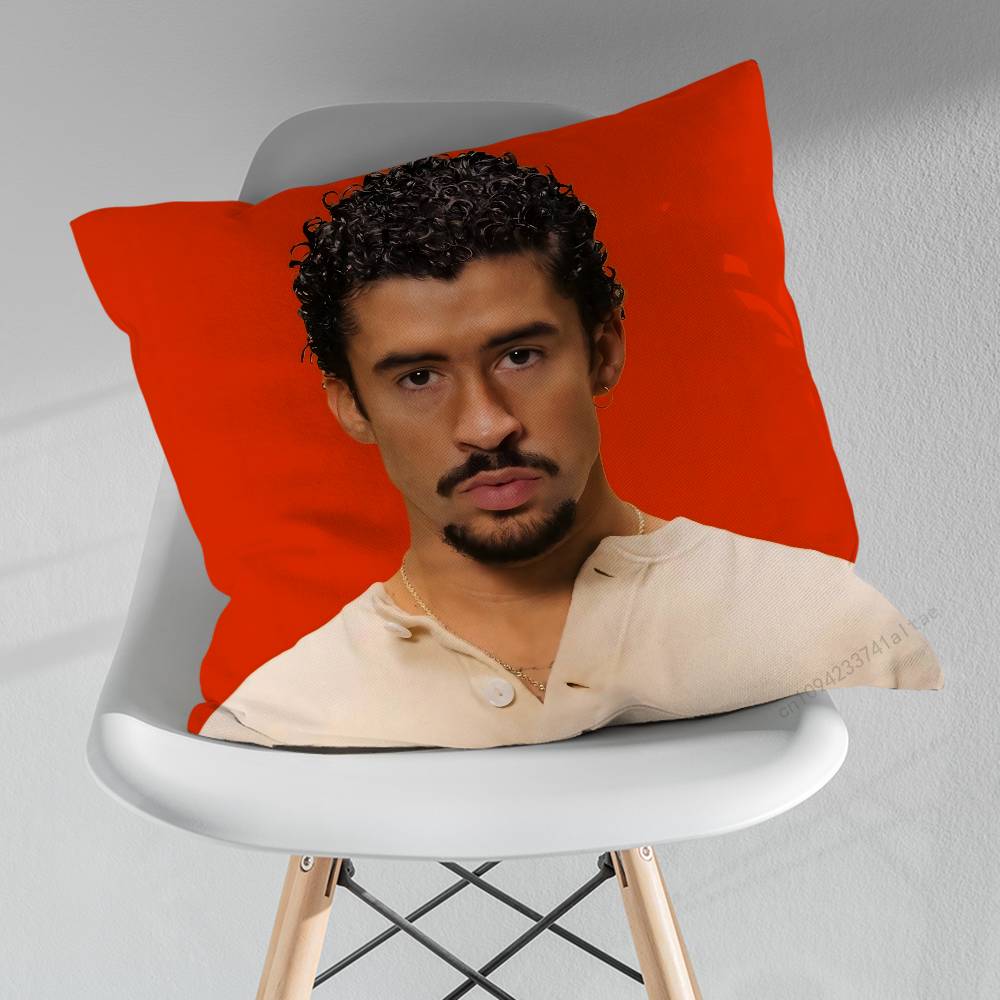 BBad Singer BBunny Throw Pillow Case Living Room Sofa Cushion Cover For Home Bedroom Decoration Protector