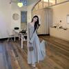 French-Inspired Knit Top & High-Waisted Skirt Set for Women - Slim Fit, Spring/Autumn Collection