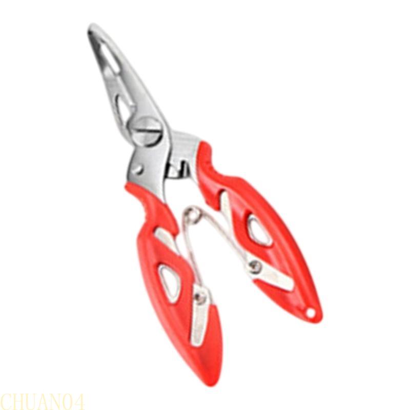 A1A2 Curved Mouth Fishing Pliers Hook Remover Braided Fishing Line Cutter Split Rings Pliers Fishing Tackle Multitool