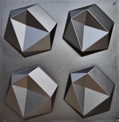 Plastic Mold for the Manufacture of 3d Panel "Broken hexagon"(3D Mold for Decorative Wall Panels for Gypsum and Concrete) Wall Decor.
