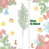 Artificial Christmas Frosted Pine Branches Faux Cedar Branches Fake Snow Sprigs Pine Leaves Plastic Cypress Garland Wreath DIY
