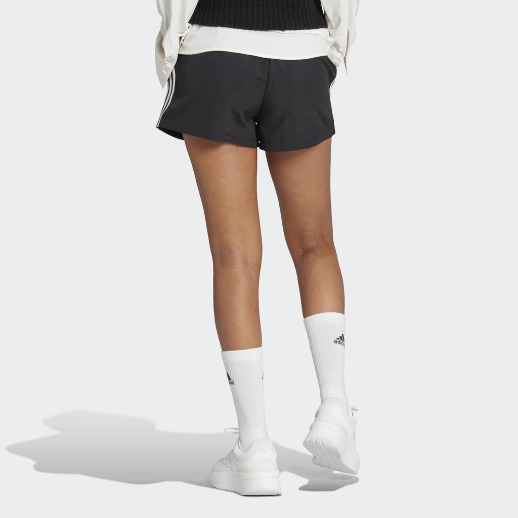 adidas Women's Black Three-Stripes Training Sports Shorts HT3397