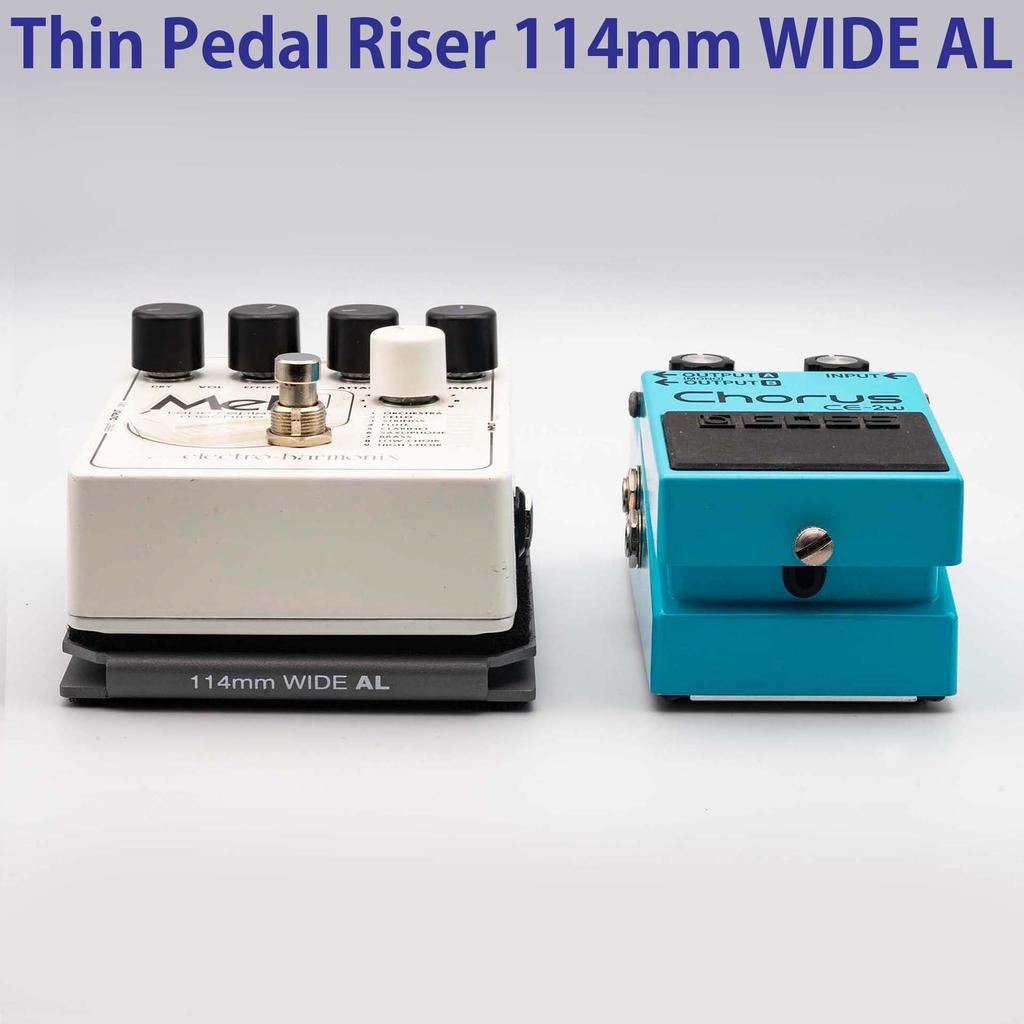 Thin Pedal Riser 114mm for Effect Velcro Raises the and Secures [Aluminum] Wide, Thin, Wide, Lightweight, Pedals, Attachment, Base,
