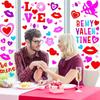 XIMISHOP 6pcs Valentine's Day Gel Window Clings Sticker for Window Decors