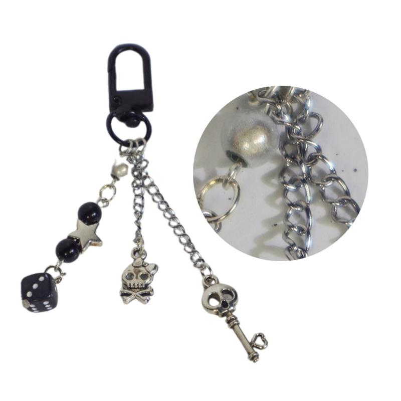 Stylish Mobile Phone Chain Handmade Beaded Keyring Pendant Fashionable Key Chain Practical Phone and Bag Accessory