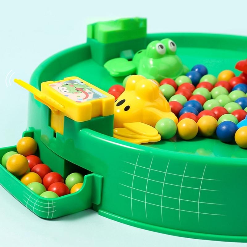 Safe Plastic Frogs Bean Toss Toy Educational Frogs Feeding Toy for Children Parent Child Interactively Learning Activity