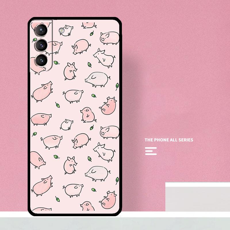 Cute Pink Pig Phone Case For Samsung Galaxy S25 S26 Ultra S20 S21 S22 S23 S24 S10 Plus S25 FE Cover Coque