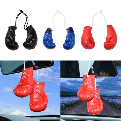 Car Accessories - Mini Boxing Gloves Auto Pendants for Rear View Mirror Hanger Decoration Car Styling Hanging Accessories Ornament 1Pair