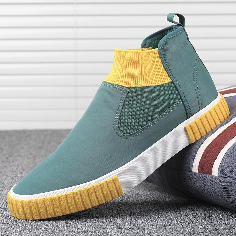 Men's Spring Canvas Slip-On High-Top Casual Shoes