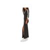 Adidas Originals Adicolor Classics 3-Stripes Maxi Dress with Colorblock V-Neck and Half Sleeves Women Dress Black IK0439