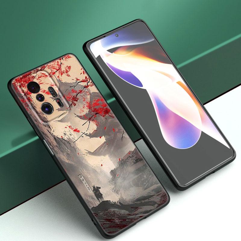 

Чехол для телефона в стиле японского искусства укиё-э для Xiaomi Mi A2 8 9 SE Note 10 10T 11 12 Lite 9T 11T 12S 12T Pro A3 6X 12X черный чехол Xiaomi 12T Pro 5G